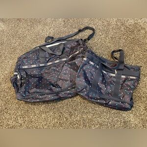 Lesportsac Dark Grey Travel Bags with Colorful Dots